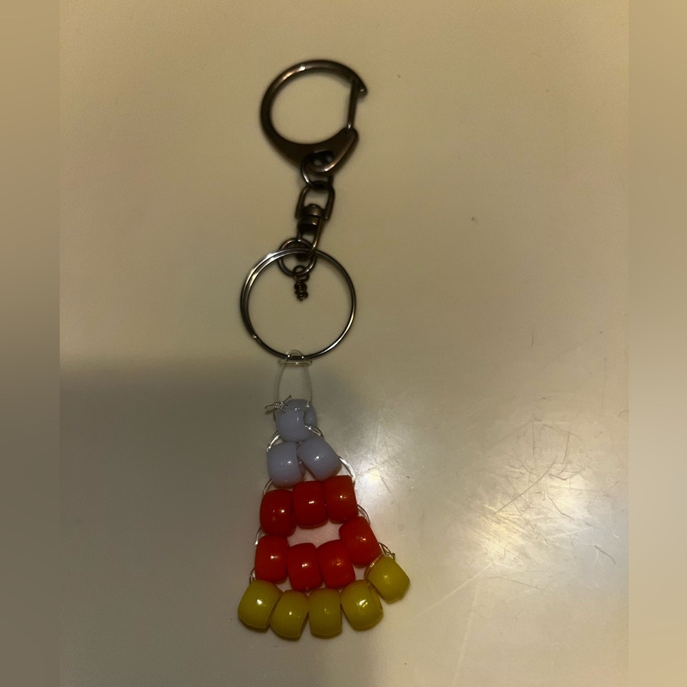 Candy Corn Keychain Handcrafted - Picture 2 of 3